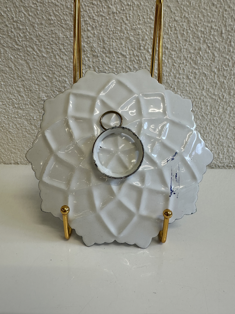 Handbemalter persischer Emaille Wandteller in Blau mit Aufhängung – Bild 5