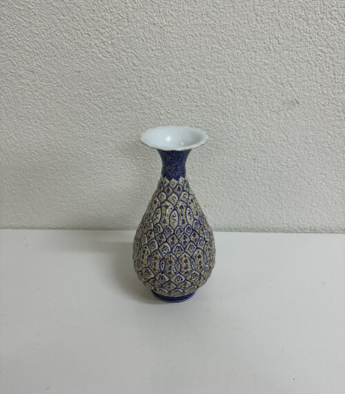 Vintage persische Minakari Vase aus Emaille "PASARGAD ESFAHAN"