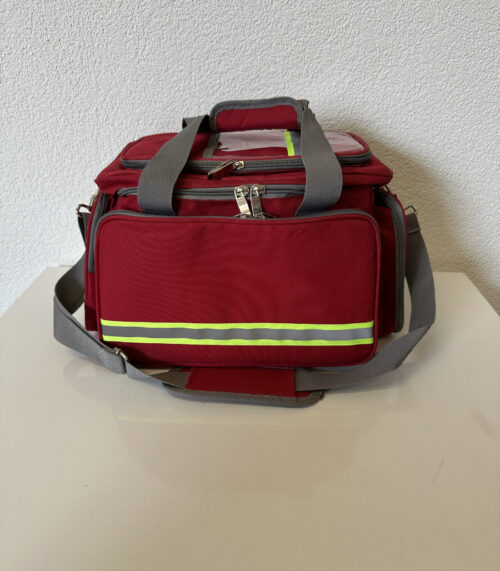 Rote Medizin Tasche mit Isolierfach und vielen Staufächern