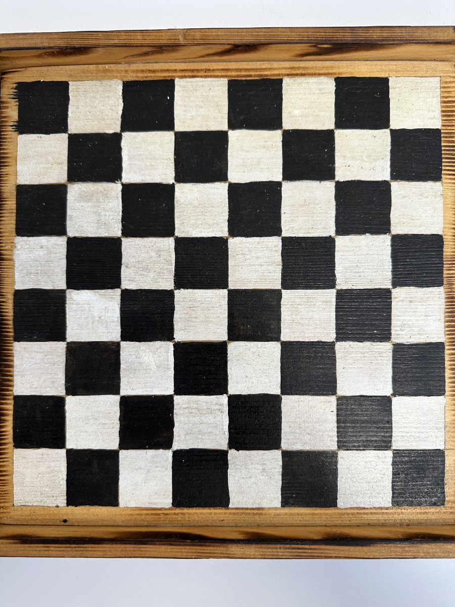 Vintage handgemachtes Schachspiel aus Massivholz – Bild 6