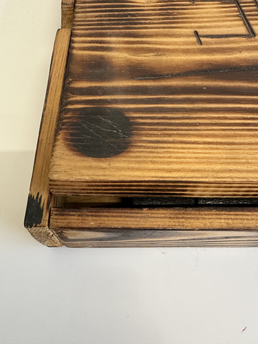 Vintage handgemachtes Schachspiel aus Massivholz – Bild 8