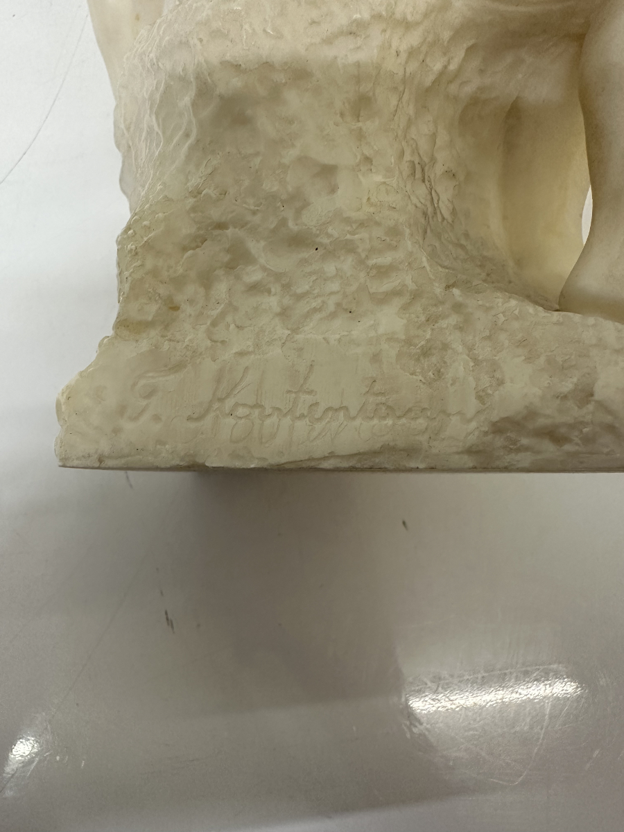 Vintage Skulptur "Le Baiser" nach Auguste Rodin, dekorative Nachbildung – Bild 8