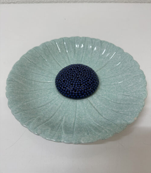 Vintage italienische Zahnstocher-Schale in Blumenform mit Steckzentrum, ca. 1960er-1970er Jahre