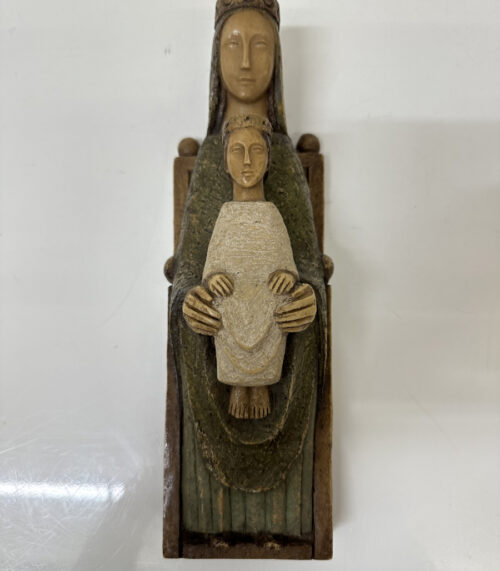 Religiöse Madonna mit Kind aus Bethlehem aus Holz