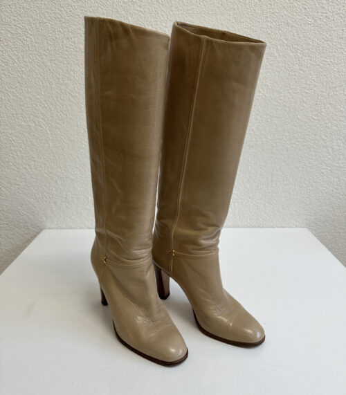 Vintage italienische Damen Lederstiefel von Bruno Magli, Gr. 37, ca. 1980er Jahre