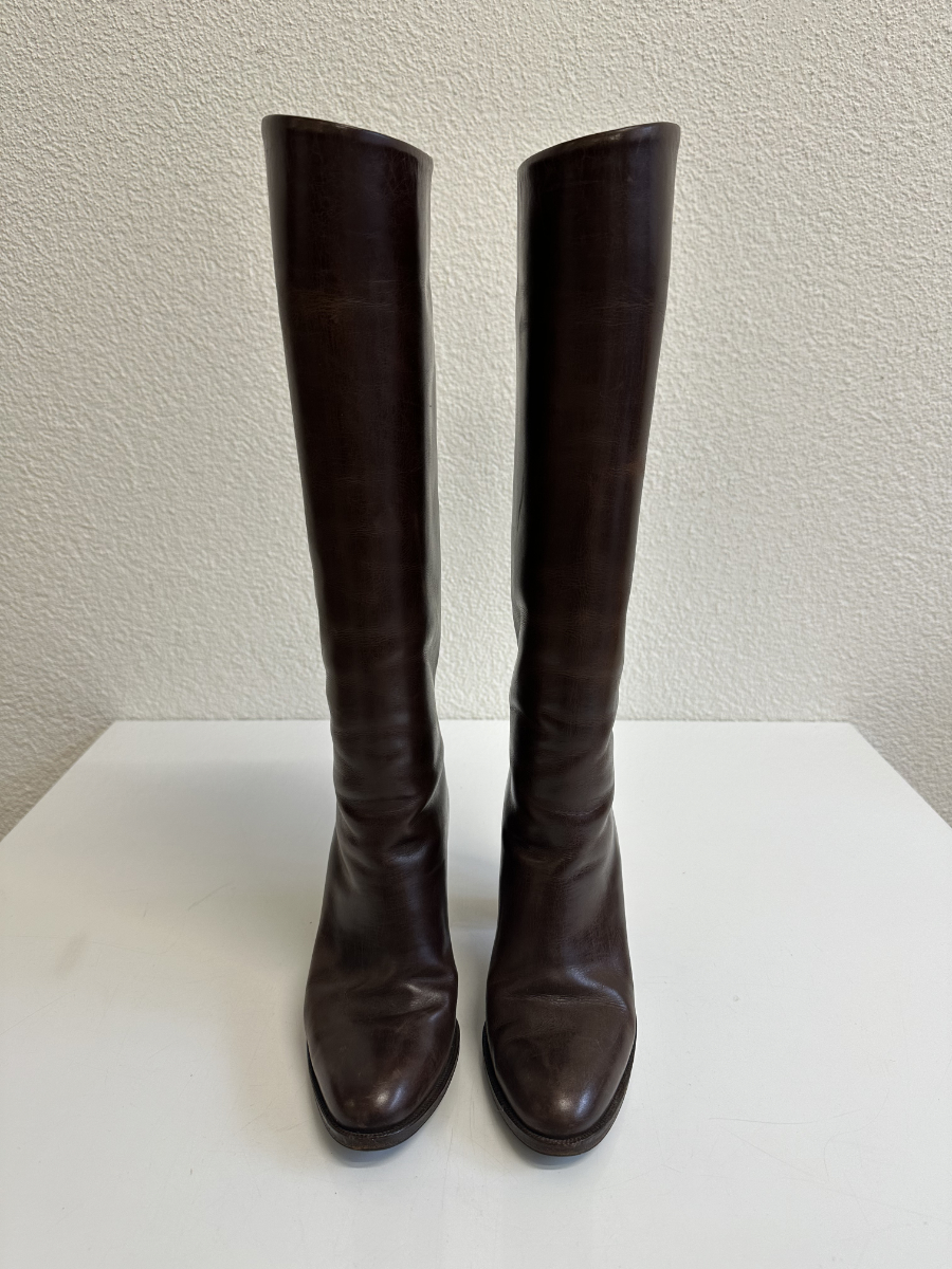 Vintage italienische Damen Lederstiefel von Bruno Magli, Gr. 37, ca. 1980er bis frühe 1990er Jahre – Bild 3