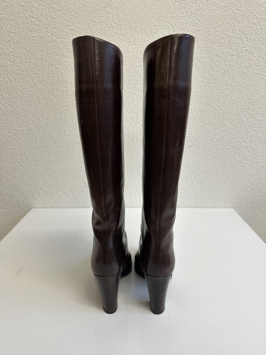 Vintage italienische Damen Lederstiefel von Bruno Magli, Gr. 37, ca. 1980er bis frühe 1990er Jahre – Bild 4