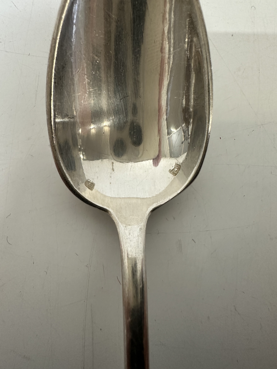 Vintage Kaffeelöffel Set in Biedermeier inspirierter Tafelform, versilbert – Bild 5