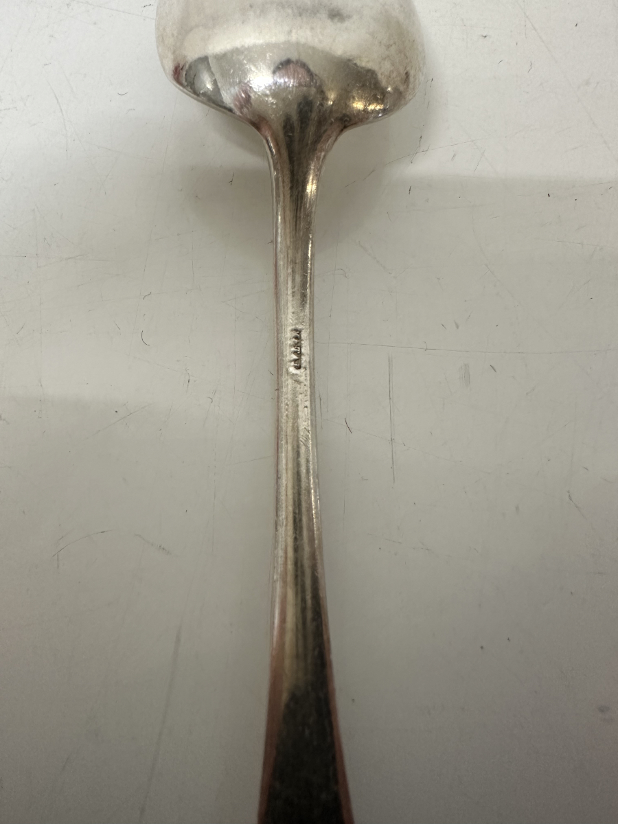 Vintage Kaffeelöffel Set in Biedermeier inspirierter Tafelform, versilbert – Bild 7