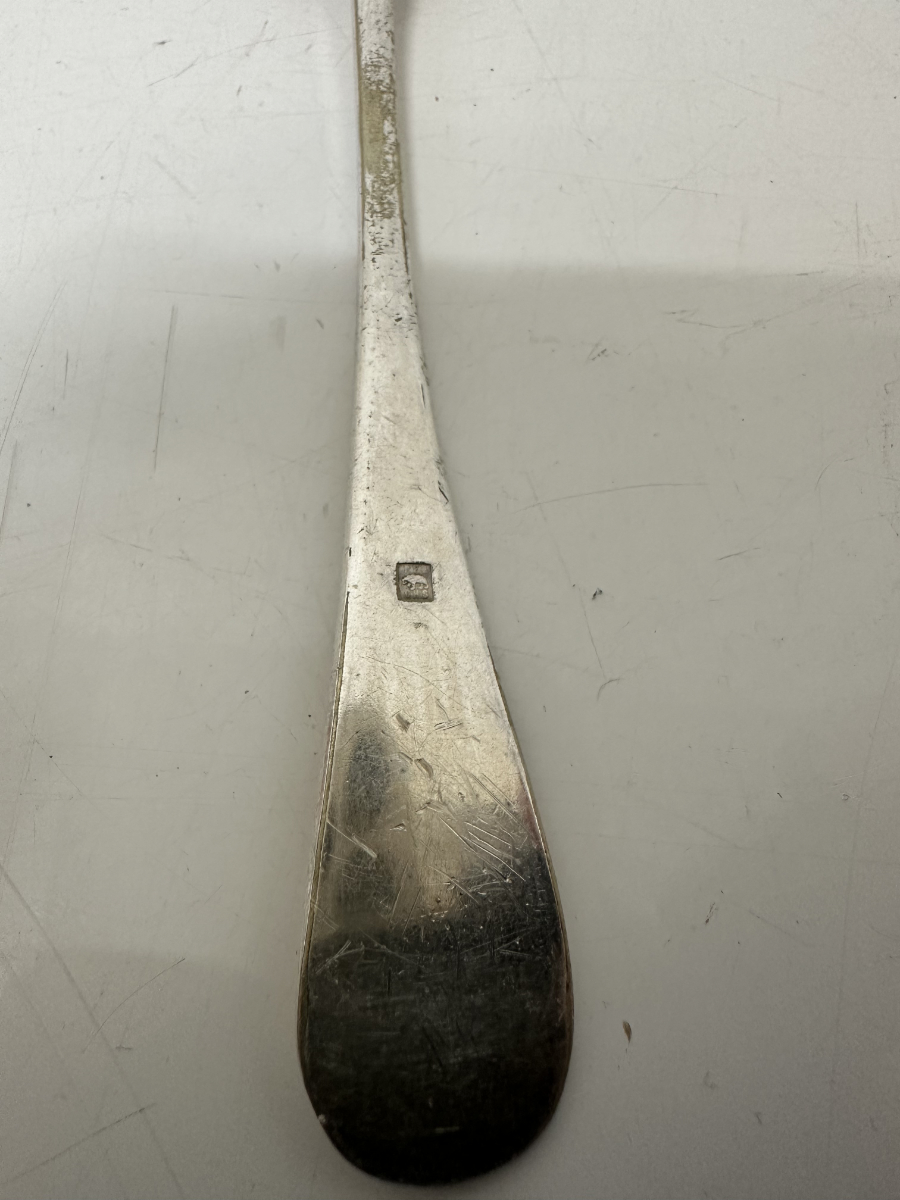 Vintage Kaffeelöffel Set in Biedermeier inspirierter Tafelform, versilbert – Bild 11