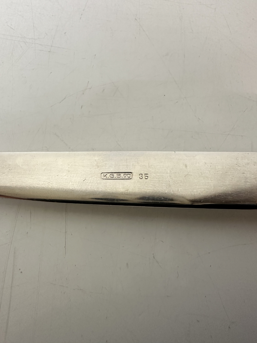 Vintage versilberte Speisegabeln K.G.B. 90 35 im schlichten Design – Bild 6
