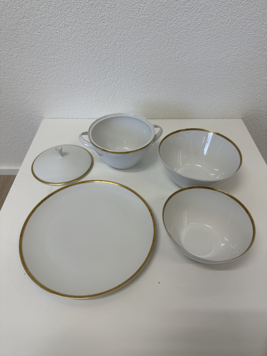 Vintage Porzellan Tafelservice Arzberg Form 2025 mit Goldrand, ca. 1960er Jahre – Bild 4