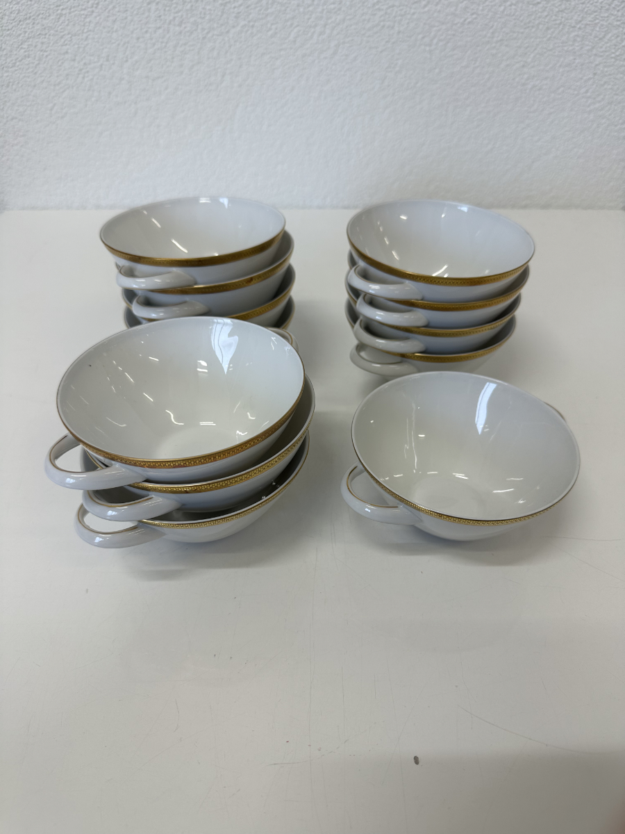 Vintage Porzellan Tafelservice Arzberg Form 2025 mit Goldrand, ca. 1960er Jahre – Bild 6