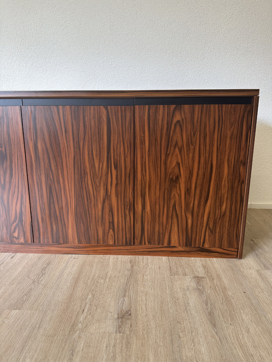 Design Sideboard in Palisanderoptik mit viel Stauraum, um 1990 – Bild 4