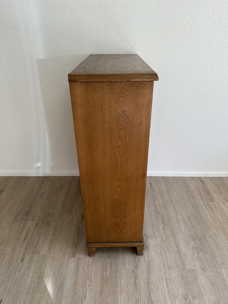 Vintage Mid Century Bücherregal aus Holz mit verstellbaren Tablaren – Bild 5