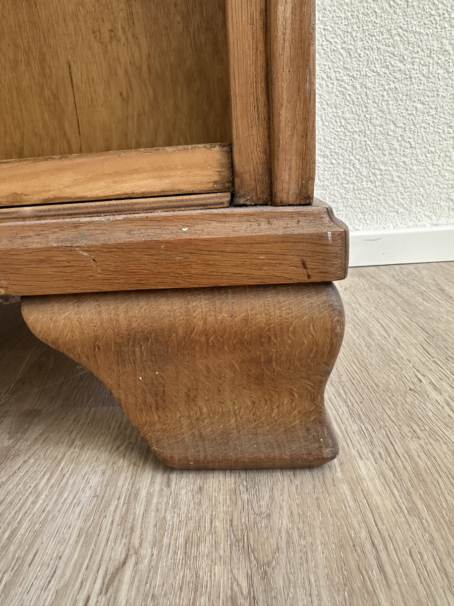 Vintage Mid Century Bücherregal aus Holz mit verstellbaren Tablaren – Bild 7