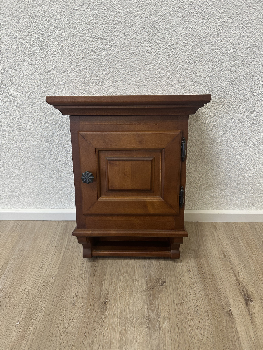 Vintage Schlüsselkästchen mit 6 Schlüsselhacken aus Holz mit Magnetverschluss