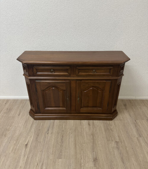 Vintage Sideboard aus Holz mit Schubladen, Türen und Messingbeschlägen