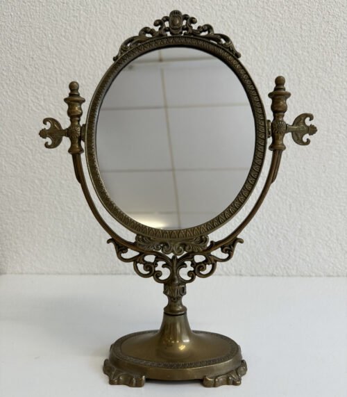 Vintage Messing Barockstil Standspiegel