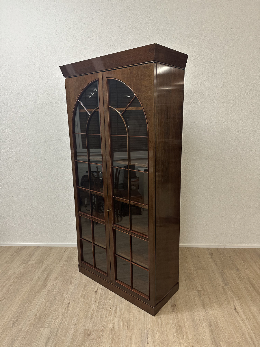 Vintage Postmodern Vitrinenschrank Hans Hopfer für WK aus Kirschholz, Deutschland um 1980 – Bild 2