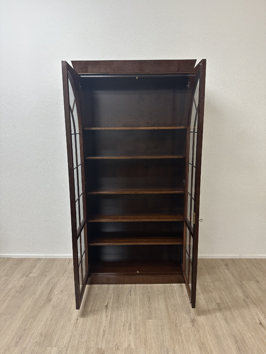 Vintage Postmodern Vitrinenschrank Hans Hopfer für WK aus Kirschholz, Deutschland um 1980 – Bild 4