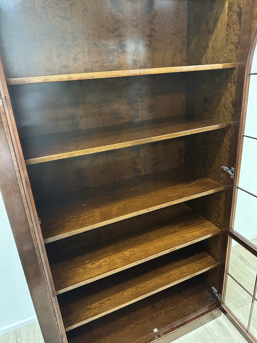 Vintage Postmodern Vitrinenschrank Hans Hopfer für WK aus Kirschholz, Deutschland um 1980 – Bild 5