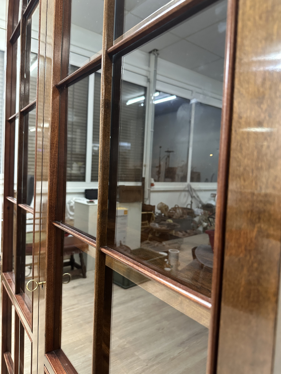 Vintage Postmodern Vitrinenschrank Hans Hopfer für WK aus Kirschholz, Deutschland um 1980 – Bild 9