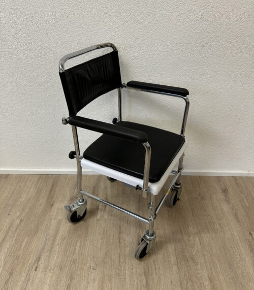 Rollbarer Toilettenstuhl mit Eimer und Armlehnen