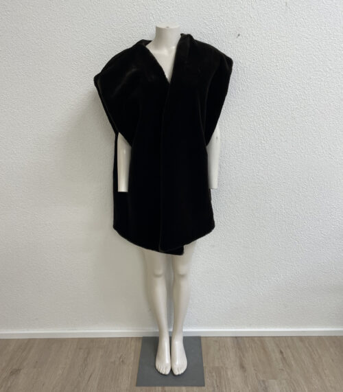 Vintage Kunstfell-Weste Paris Modèle 371 Unique, ca. 1970er-1980er Jahre