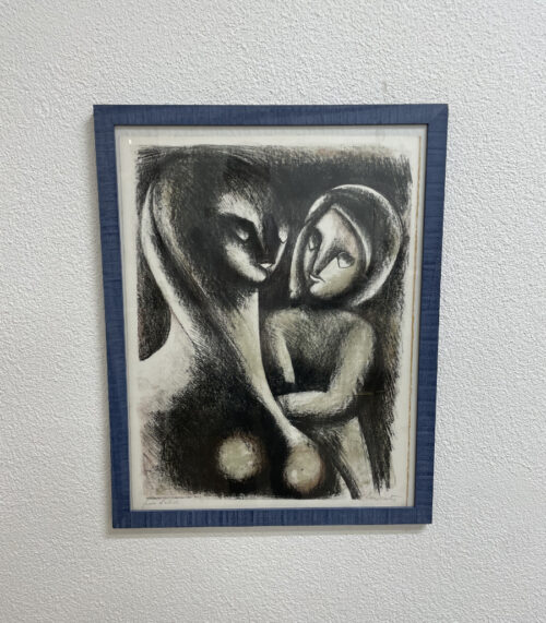 Signiertes Original Enrico Muscetra "Maternità" (1976)