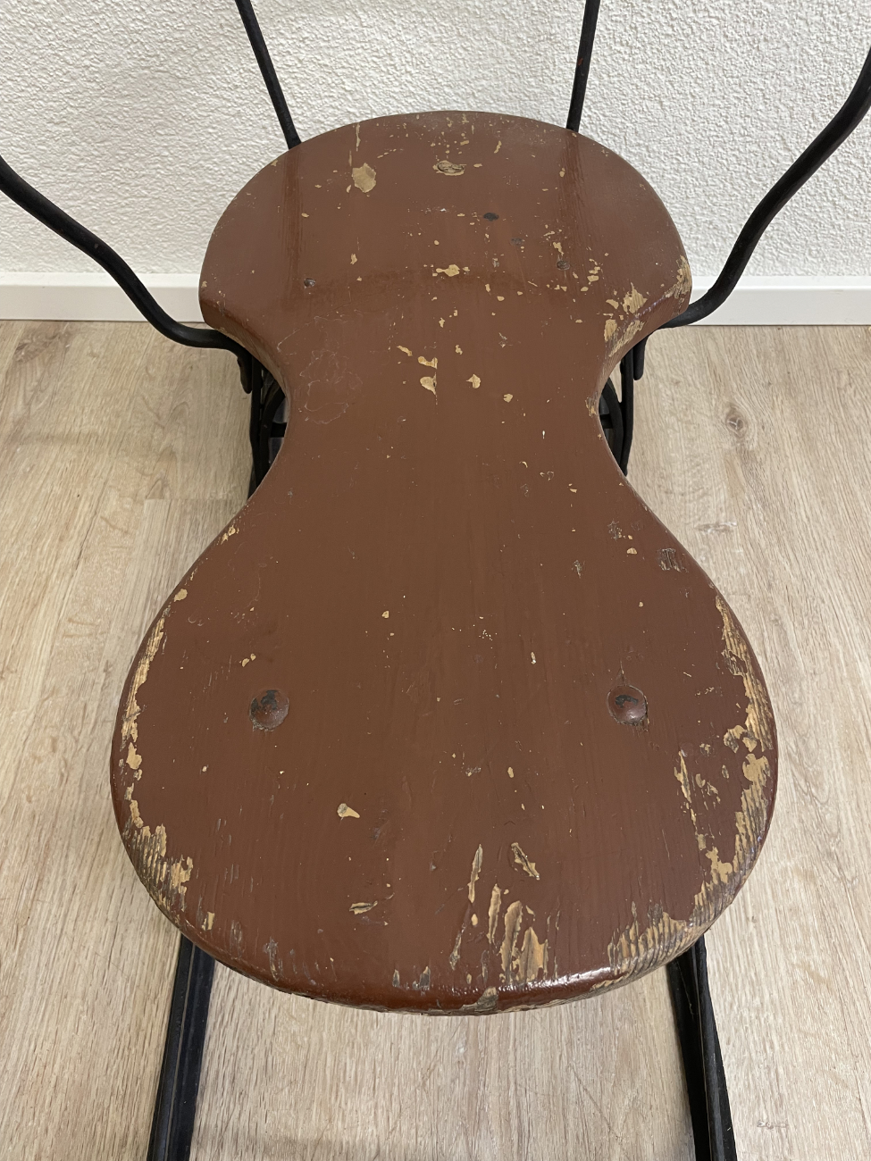 Antiker Jugendstil Kinder-Schlitten aus Holz und Eisen – Bild 10