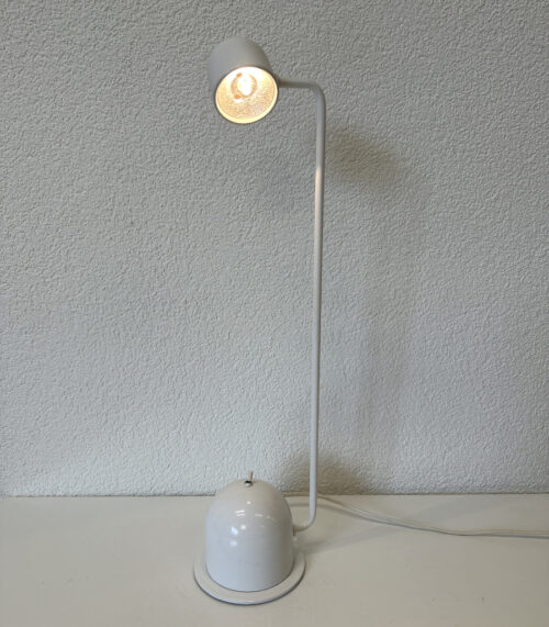 Vintage Design Tischlampe Weiss mit Spotkopf