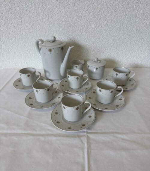 Vintage Porzellan Kaffeeservice Langenthal Château mit Golddekor