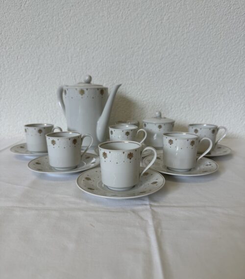 Vintage Porzellan Kaffeeservice Langenthal Château mit Golddekor