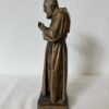Vintage Padre Pio Statue von Resinart auf Sockel in Antikgold