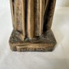 Vintage Padre Pio Statue von Resinart auf Sockel in Antikgold