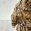 Vintage Padre Pio Statue von Resinart auf Sockel in Antikgold