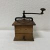 Vintage Hand-Kaffeemühle aus Holz und Metall mit Schublade