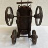 Vintage Miniatur Kinderwagen aus Holz mit Stoffhaube