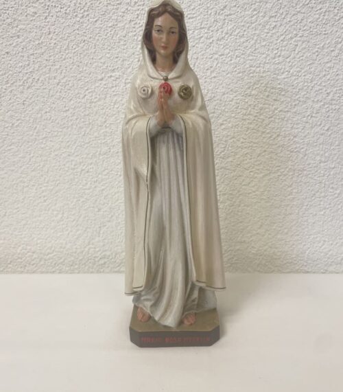 Heiligenfigur Maria Rosa Mystica mit Rosenverzierung