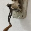 Vintage Wandkaffeemühle aus Porzellan mit Glasbehälter 1920er–40er