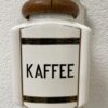 Vintage Wandkaffeemühle aus Porzellan mit Glasbehälter 1920er–40er