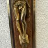 Wandkreuz aus Holz mit INRI Korpus aus Metall