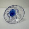 Moderne Glasfigur Delfin transparent mit blauen Akzenten