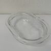 Ovale Glas Auflaufform mit Deckel, transparente Ofenform