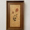 Vintage Wandbild mit Rosen aus Holzintarsien Kipfer Luzern