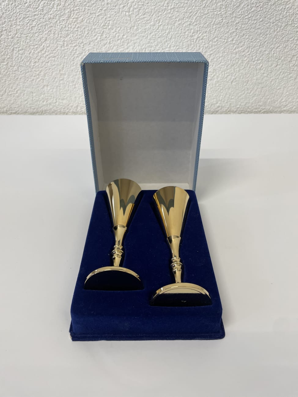 Vintage Skultuna Schnapsgläser Set im blauen Etui