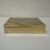 Vintage Schmuckkassette goldfarben mit Streifenmuster