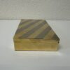 Vintage Schmuckkassette goldfarben mit Streifenmuster
