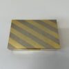 Vintage Schmuckkassette goldfarben mit Streifenmuster